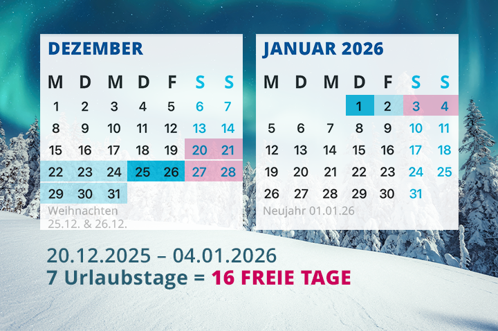 Die schönsten Ziele über Weihnachten & Neujahr